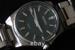 Montre à quartz Seiko 6n52 00g0 cadran vert et blanc en acier inoxydable - Une beauté classique