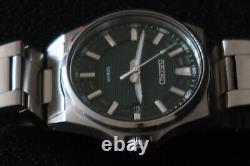 Montre à quartz Seiko 6n52 00g0 cadran vert et blanc en acier inoxydable - Une beauté classique