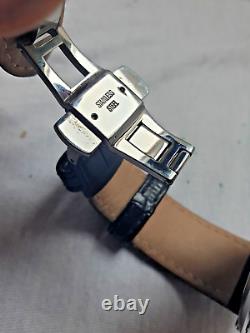 Montre automatique TIMEIN Skelettuhr Montre analogique noire en acier inoxydable pour poignet