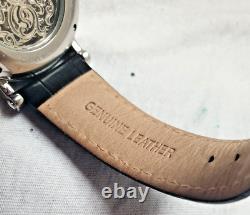 Montre automatique TIMEIN Skelettuhr Montre analogique noire en acier inoxydable pour poignet