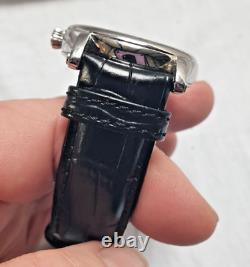 Montre automatique TIMEIN Skelettuhr Montre analogique noire en acier inoxydable pour poignet