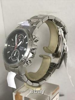Montre bracelet chronographe pour homme Pulsar avec cadran noir, date et bracelet en acier inoxydable PF8363X1