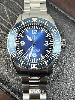 Montre-bracelet de plongée pour homme Scorpene NTH cadran bleu automatique 24J WR300m Ø40mm