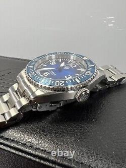 Montre-bracelet de plongée pour homme Scorpene NTH cadran bleu automatique 24J WR300m Ø40mm