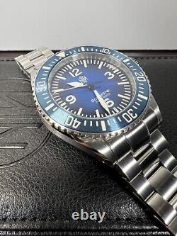 Montre-bracelet de plongée pour homme Scorpene NTH cadran bleu automatique 24J WR300m Ø40mm
