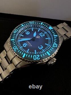 Montre-bracelet de plongée pour homme Scorpene NTH cadran bleu automatique 24J WR300m Ø40mm