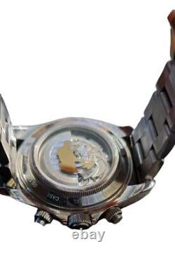 Montre de poignet de précision automatique Stauer Chrome Monaco Designer pour homme