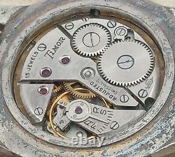 Montre militaire en acier ATP WW2 Timor officiers 17 rubis 1945
