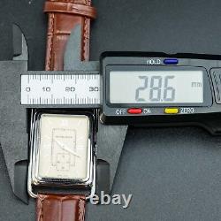 Montre pour homme Burberry BU1202 forme tank petite seconde carrée argentée