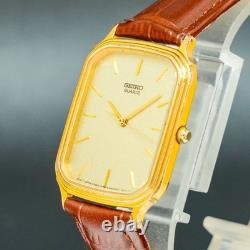 Montre pour homme SEIKO CHARIOT 9021-5090 en or carré vintage 1985 avec nouveau bracelet