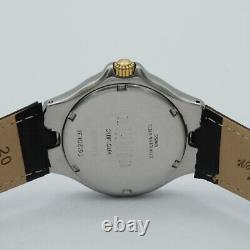 Montre pour hommes Ebel Sportwave en acier automatique avec bracelet en cuir et lunette en acier 6120631