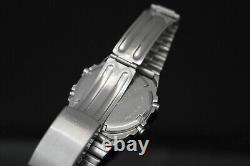 Montre vintage pour homme Seiko Digital Silver Wave Quartz 1979 de style 'Old School' A259-5090