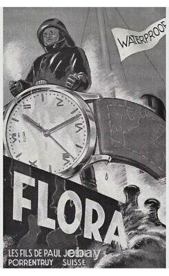 Montre vintage pour hommes Les Fils De Paul Joblin datant des années 1940, Seconde Guerre mondiale.