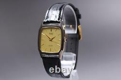 Nouvelle montre pour homme SEIKO Dolce 9521-5070 Gold Tank Qz près de MINT Vintage JAPAN