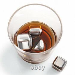 Pack En Vrac 100x Acier Inoxydable Cubes De Glace Pierres Métalliques Whiskey Whisky Rocks Vin