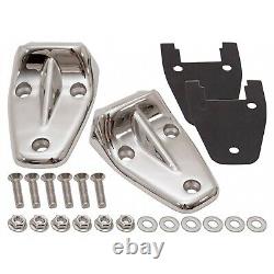Paire de charnières de capot en acier inoxydable et poli pour Land Rover Defender DA1152SS