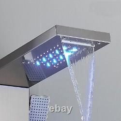 Panneau de douche LED Colonne Cascade en Acier Inoxydable Système de Tour de Panneau de Douche