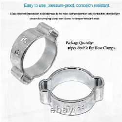 Pince à double oreille O Clips en acier inoxydable BZP pour carburant, air, eau, tuyau Mikalors