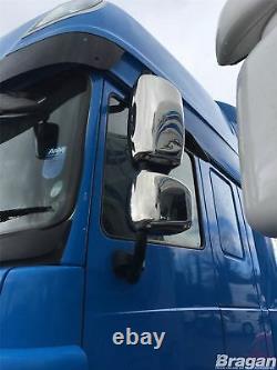 Pour S'adapter Daf Xf 105 Couvercles Miroir En Acier Inoxydable Poli Camion Lorry 4 Pièces