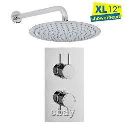 Robinet Mélangeur de Douche Thermostatique 1 Voie Grand Tête Moderne 300mm Acier Inoxydable
