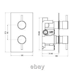 Robinet Mélangeur de Douche Thermostatique 1 Voie Grand Tête Moderne 300mm Acier Inoxydable