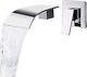Robinet De Baignoire Mural Shanfo Cascade En Chrome Avec Bec De 12,5 Cm