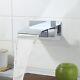 Robinet De Lavabo à Mur Avec Bec En Cascade En Acier Inoxydable Chromé Simple Eau Froide