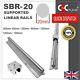 Sbr20 Sbr Guide Linéaire à Arbre Supporté Rail Chromé Acier 20mm + Roulement Sbr20uu