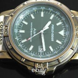 SEIKO VINTAGE Montre pour homme Seiko Alba Field Gear Compas 1988 V722-6A80 Rare