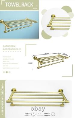 Support de serviette de bain à double niveau en acier inoxydable 304