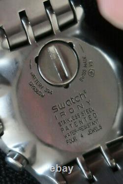 Swatch Get Fly Black Chronographe Montres Temps Du Monde Bracelet En Acier Inoxydable Classic