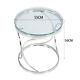 Table Basse Ronde En Verre Avec Des Pieds Courbés En Acier Inoxydable Chromé - Table D'appoint Pour La Maison
