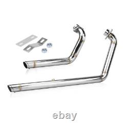 Tuyau d'échappement chromé à baffle décalé Shortshot pour Yamaha Star Bolt XV950 XVS950