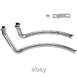 Tuyaux d'échappement Chrome Shortshots Staggered adaptés à la Kawasaki Vulcan 900 S VN900 EN900