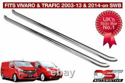 Vauxhall Vivaro 2014 Sports Barres Latérales Swb Chrome Acier Inoxydable Qualité Oem