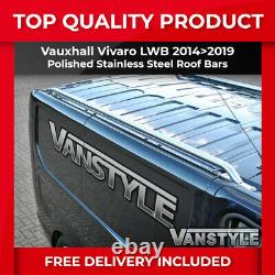 Vauxhall Vivaro Lwb 1419 Barres De Toit Barres De Toit En Acier Inoxydable Chrome Opel Rack